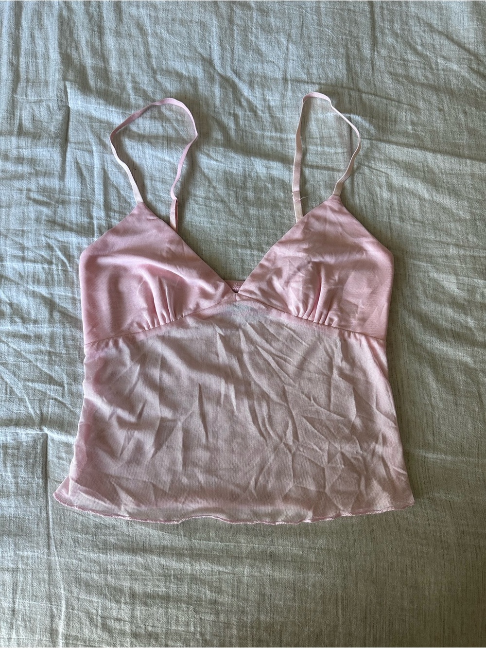 Edikted Light Pink mesh top